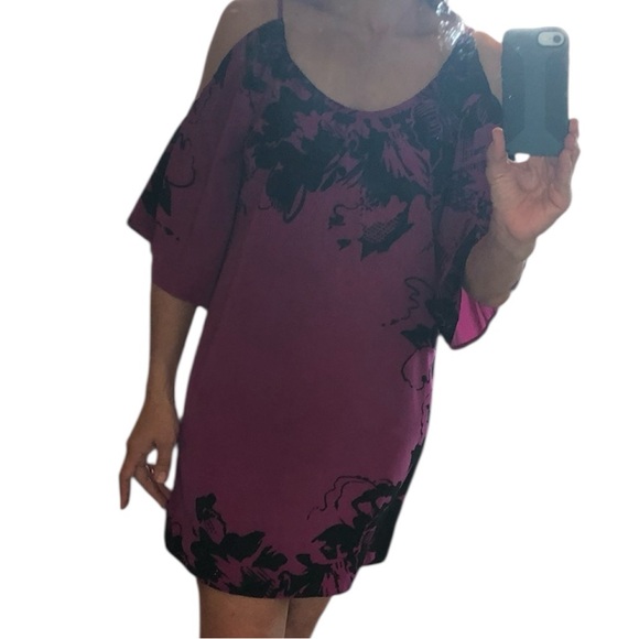 Cold Shoulder Pink Floral Dress - Picture 8 of 8